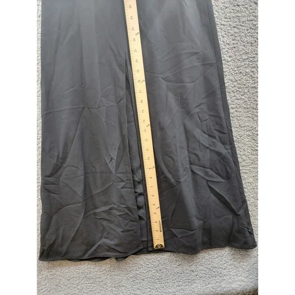 STAUD Elodie One-Shoulder Crystal-Embellished Crepe Gown Women's 00 Black Zip - Picture 12 of 15